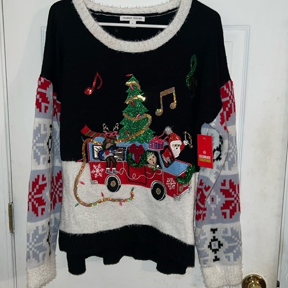 Celebrate Together Ugly Christmas Sweater XL NWT - Picture 1 of 9